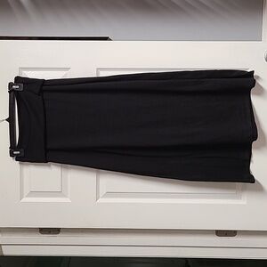 Black Fold-Over Waist Maxi Skirt Sz Small (3-5)